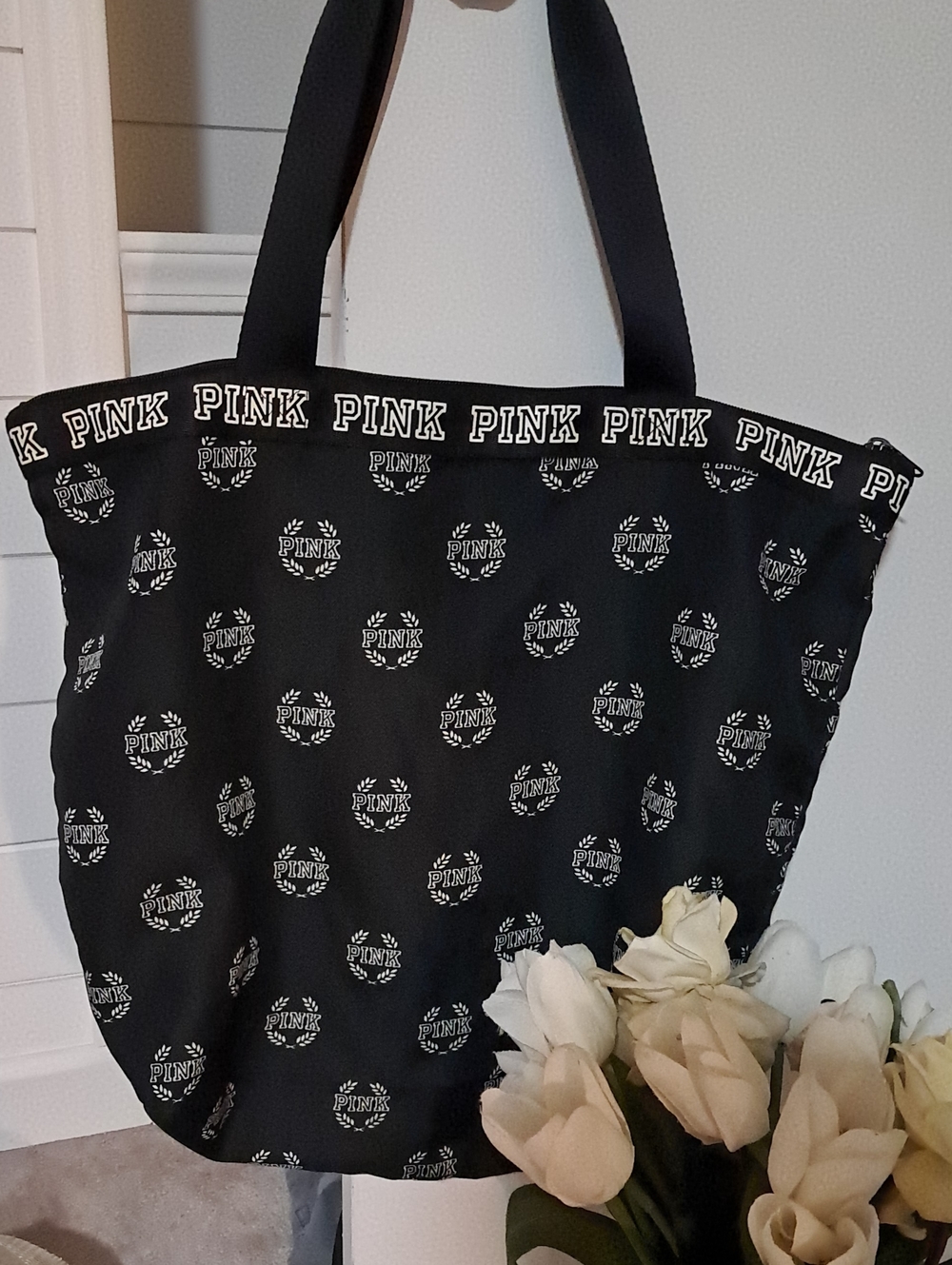 PINK Victoria's Secret Black Tote with Logo